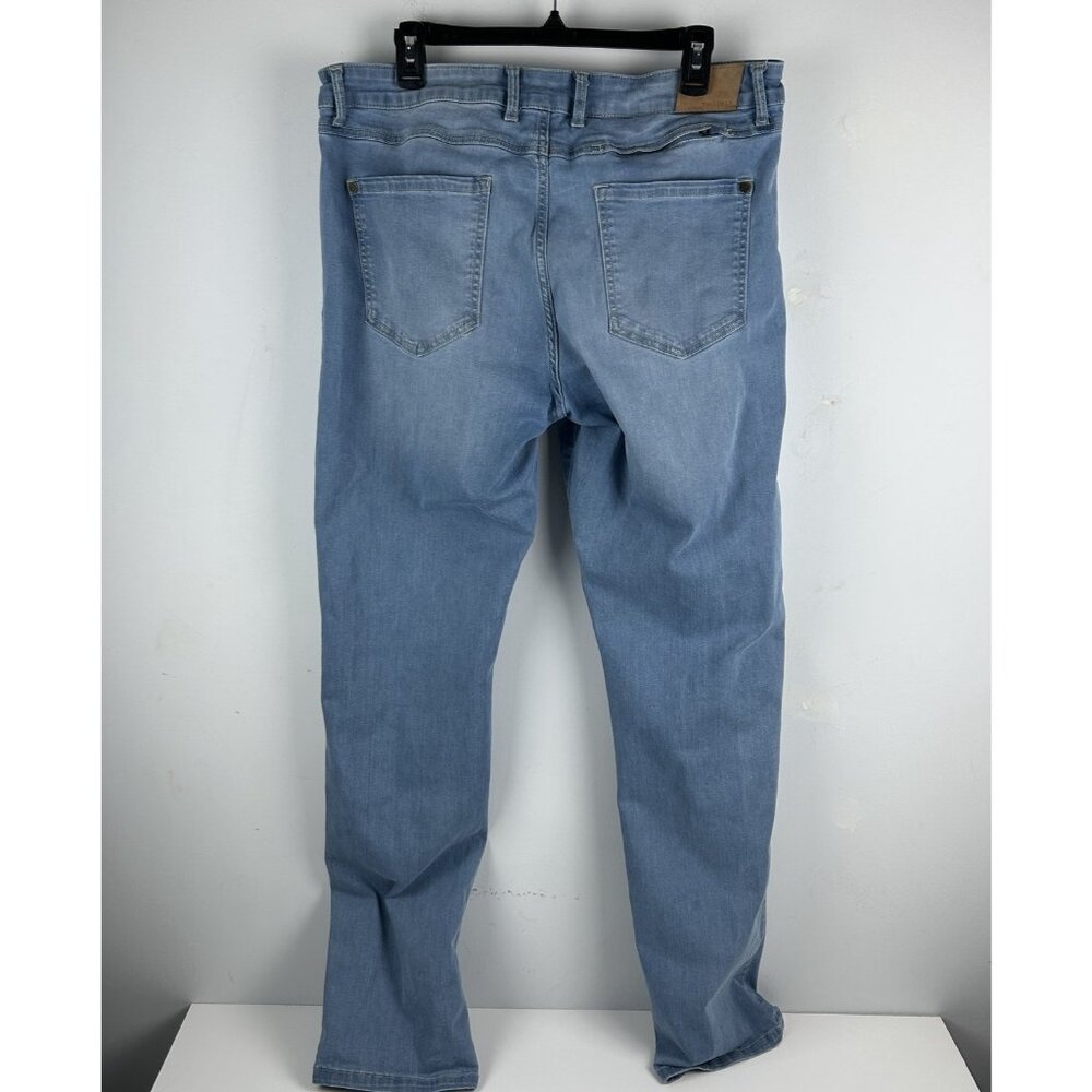 Twillory Technical Denim Jeans 36x34 Trim Fit  Light Wash Blue